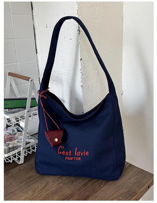 캐쥬얼 패션 캔버스 숄더 토트백