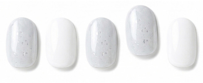 아로아로 젤네일 스트립 30p 세트 반경화젤네일6종, 1개, 009화이트베일