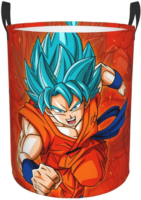 드래곤 볼 손오공 세탁 바구니 접이식 풍 옷 수납함, A. 34x42cm, 3. 1