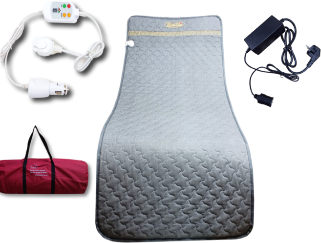 웰스파 12V 전자파 안심 차량용 전기장판 220V 어댑터 포함, 1세트, 블랙(어댑터포함)