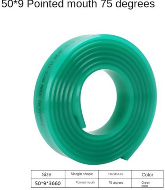 플랫 실크 스크린 스퀴지 고무 블레이드 DIY 실크 스크린 인쇄 잉크 스크래치 보드 도구 50mm * 9mm 55A 65A 75A 80A, 100cm, 24)75A Pointed