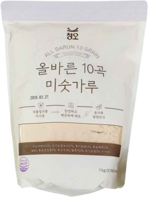 청오 올바른 10곡 미숫가루, 1개, 1kg