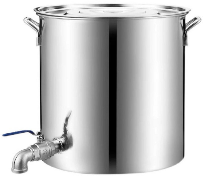 벨브 육수통 스텐 밸브 곰탕 위생용기 찜통 들통 식당 업소용 대용량, 1개, 2인치 볼 밸브 포함, 1cm