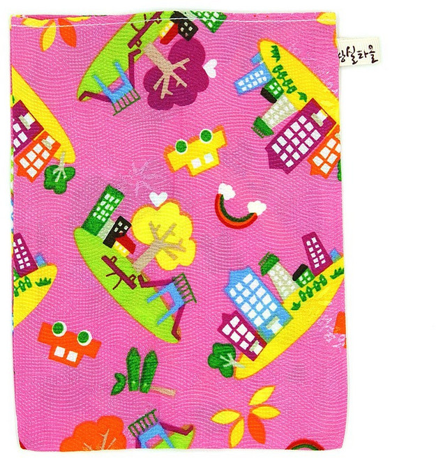 황실타올 특허받은 인견 때타올, 마을놀이터분홍, 1개, 1개입