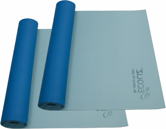 에코리즈 프리미엄 투톤 pvc 6mm 요가매트, 2개, 블루투톤