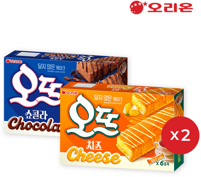 오리온 오뜨 쇼콜라 150gX2개+오뜨 치즈 144gX2개, 4개, 144g