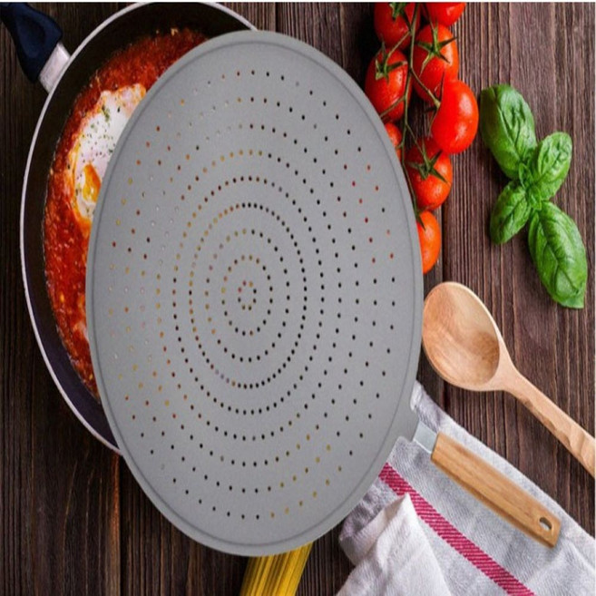 리빙글로리 실리콘 기름방지망 후라이팬덮개 다용도덮개뚜껑 멀티커버, 1개