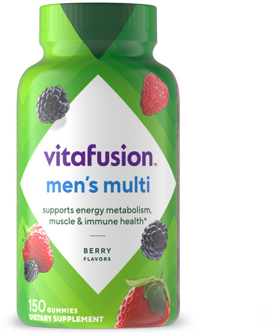 비타퓨전 남성용 데일리 멀티비타민 내추럴 베리 맛 구미, 150정, 1개