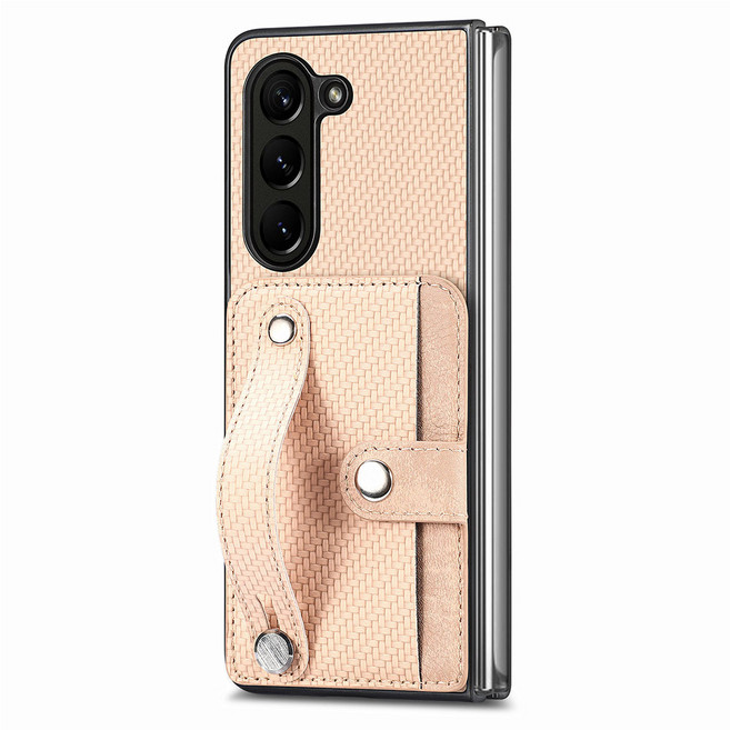 케바케 갤럭시 Z폴드 카드 포켓 핑거링 스트랩 가죽 케이스