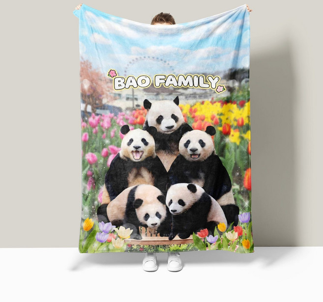 포보 플란넬 양털 담요 겨울 보온 낮잠 담요 가정용 사무실용, 150*200cm, 푸바오04