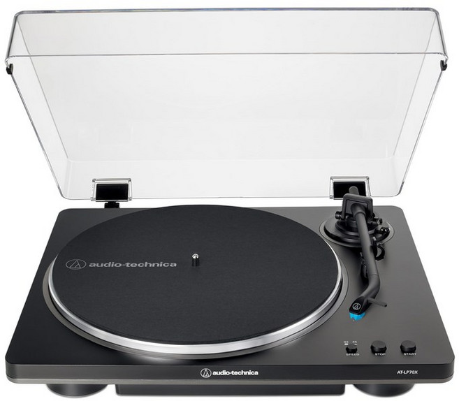 [오디오테크니카] audio-technica AT-LP70X 레코드플레이어 자동재생, LP70X, 블랙, 4 채널