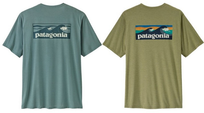 [백화점정품] 파타고니아 반팔 티셔츠 [코리아] 45481R5 멘즈 캐필린 쿨 데일리 셔츠 - 보드숏 로고 SB 등산 반팔티