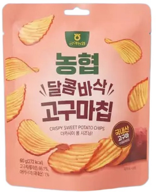 공덕농협 달콤바삭 고구마칩 국내산 60g 8개입, 8개