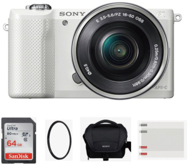 소니정품 A5000+16-50mm+32GB+가방+UV필터+LCD필름2매 렌즈포함
