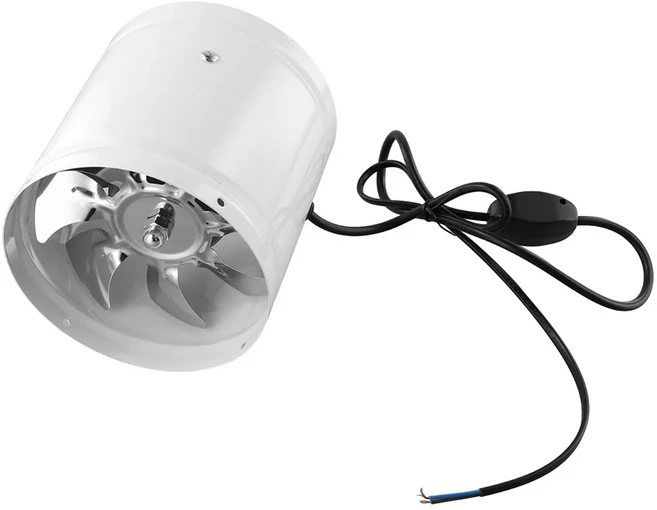 1개 6인치 배기 팬 덕트 양방향 파이프 환기용 주방 제거, 02 White, 01 China Mainland