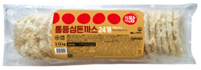 식자재왕 통등심 돈까스, 2개, 3.12kg