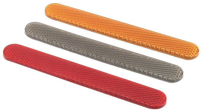 데일리쇼핑 차량용 리플렉터 반사스티커 초고휘도 반사테이프 빛반사 밴드 반사판 라이딩 바이크, 3세트, 레드002