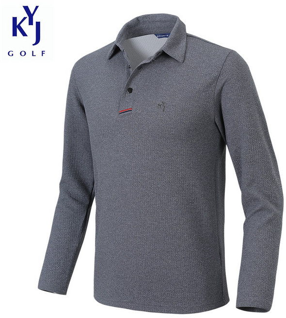 김영주골프 봄 가을 남성 라운딩 카라티 골프티 긴팔 아웃도어 캐주얼 KYJ