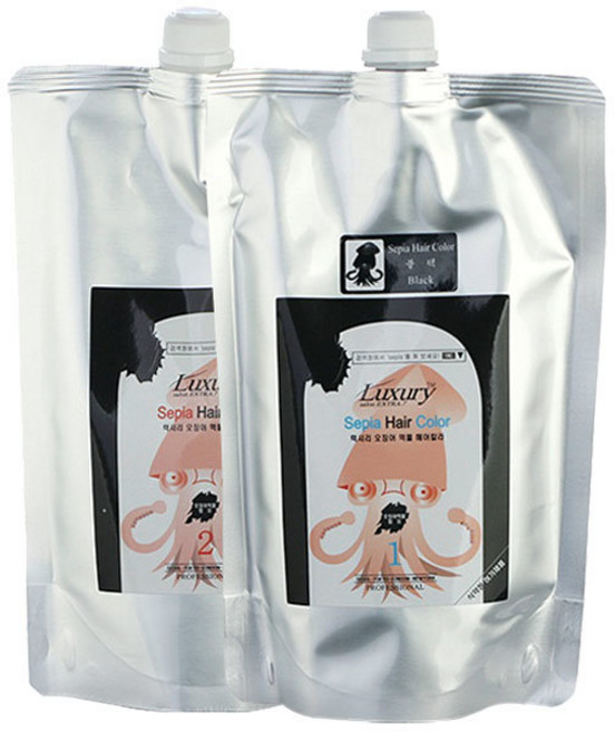 메디치재팬 럭셔리 세피아 오징어먹물 헤어 칼라 크림 500ml, 1개, 내츄럴브라운