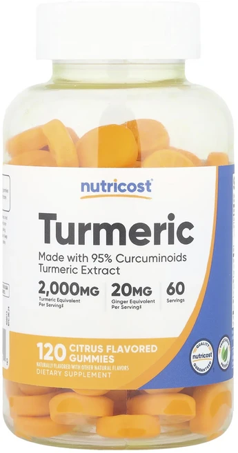 Nutricost 강황 구미젤리 감귤류 구미젤리 120개, Nutricost강황구미젤리감귤류구미젤리120개, 1개 - 쿠팡