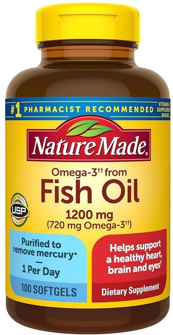 네이처메이드 오메가-3 피쉬오일 1200mg 소프트젤 100정, 1개 - 쿠팡
