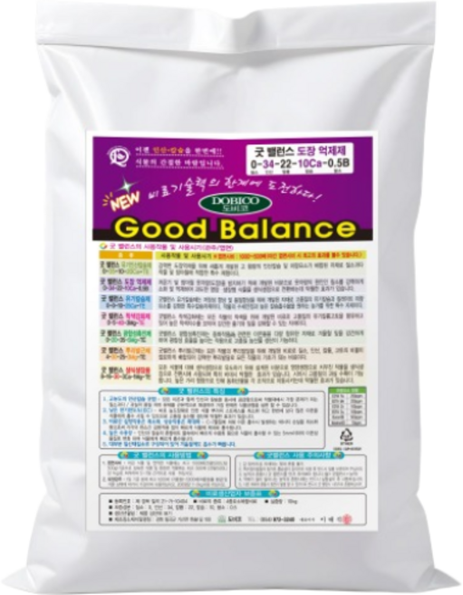 굿밸런스 도장억제제 10kg - 수용성 인산 칼슘 가리 미량요소 함유 도장 웃자람억제 추비 복합비료, 1개