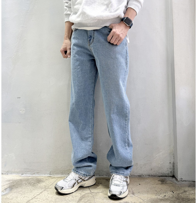 라운지21 남자 3컬러 히든 밴딩 기모 본딩 와이드 청바지