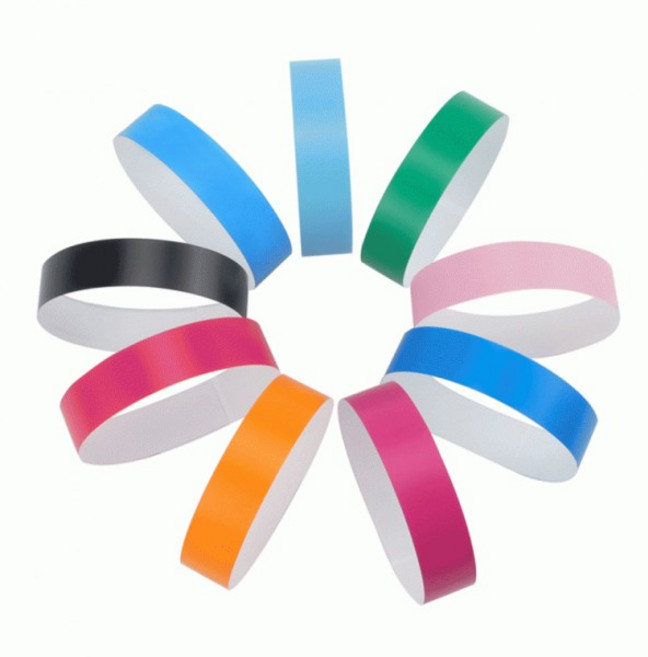 축제 학예회 고급 일회용 입장권 팔찌 티켓 방수 종이 10개 장기자랑 파티 운동회 개인기 소품, (6)F블루10개입