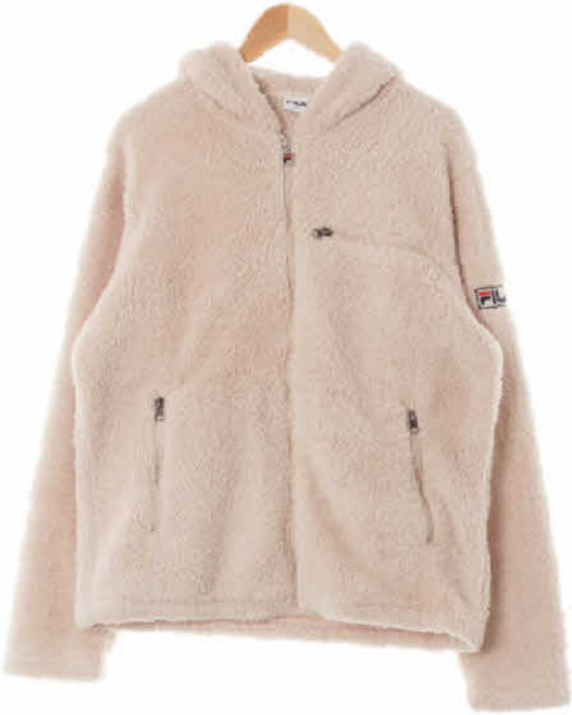 6579 FlLA 다크아이보리 후드플리스루즈핏집업점퍼 [L]