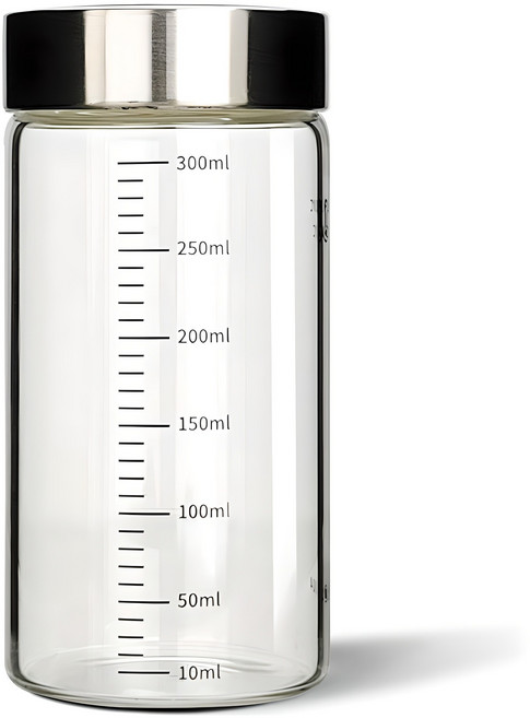 미르코리아 내열유리 눈금유리병, 300ml, 1개