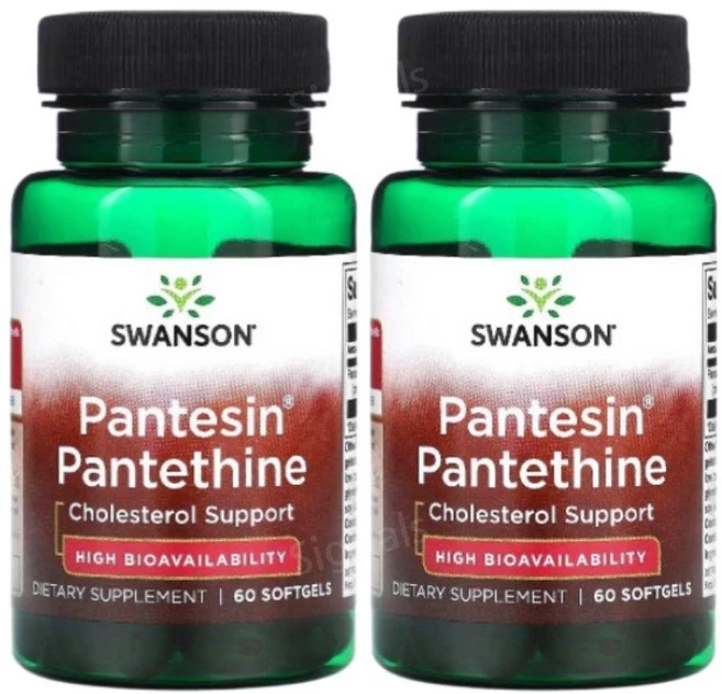 스완슨 판테틴 판테신 비타민B5 300mg 60소프트젤 2개 Pantethine, 60정 - 쿠팡