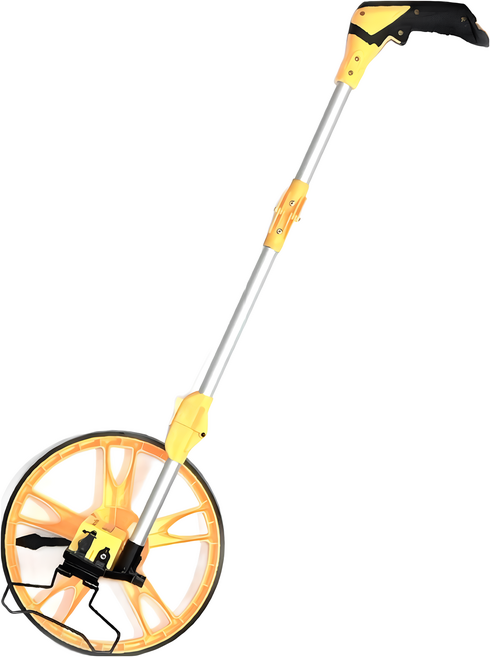 滾輪式測距儀，伸縮桿設計，工程測量工具，精準測量，輕鬆完成測量任務, 1個