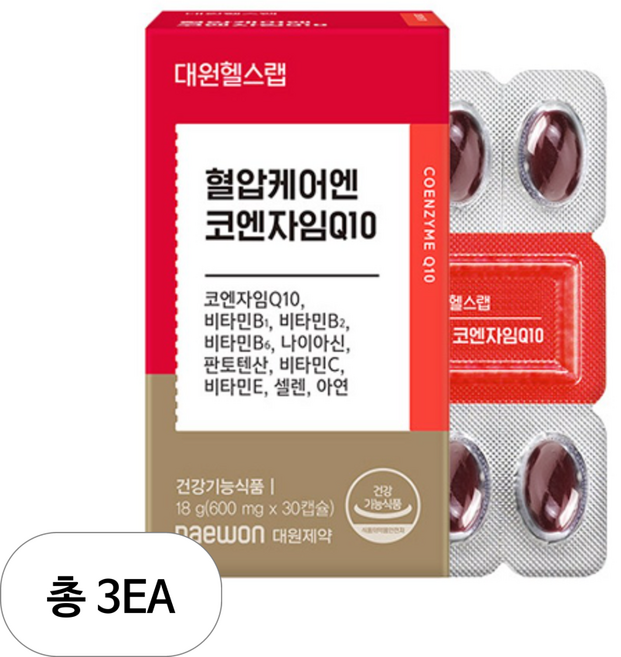 장대원 대원헬스랩 혈압케어엔 코엔자임Q10, 30정, 3개