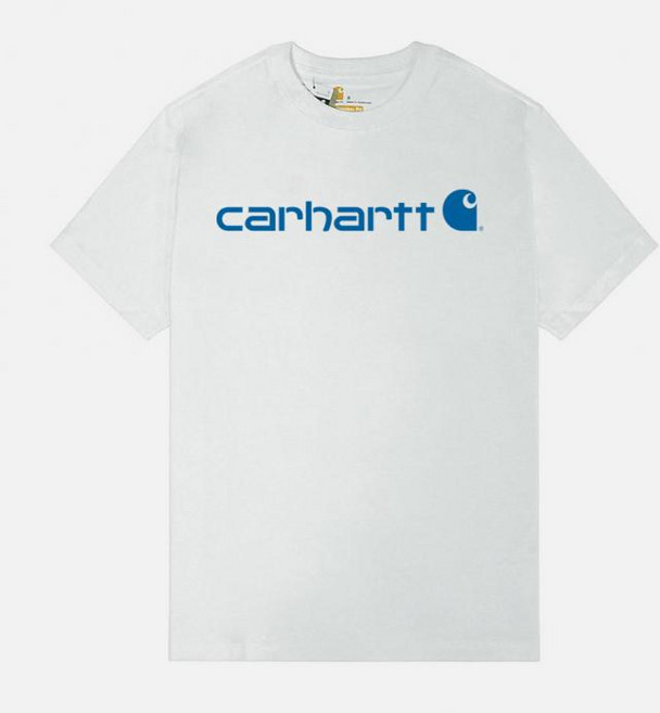 칼하트 (K195) 그래픽 로고 반팔티 WHITE