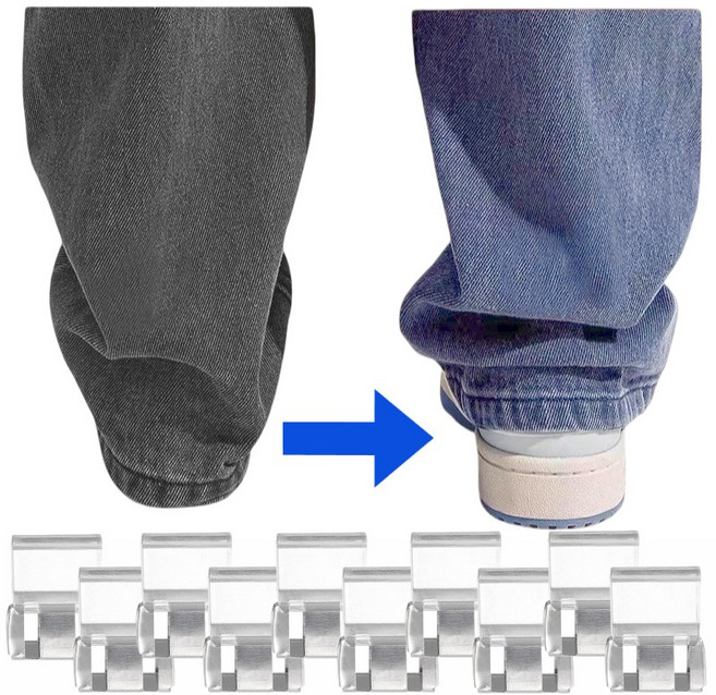 아유넬 바지 밑단 고정 클립, 투명, 10개