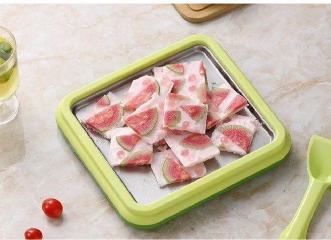 철판아이스크림메이커 아이스크림판 여름 간식제조기 스텐304 아이스크림만들기 어린이 여름방학, 1개, 5. 키위그린 (304스텐)