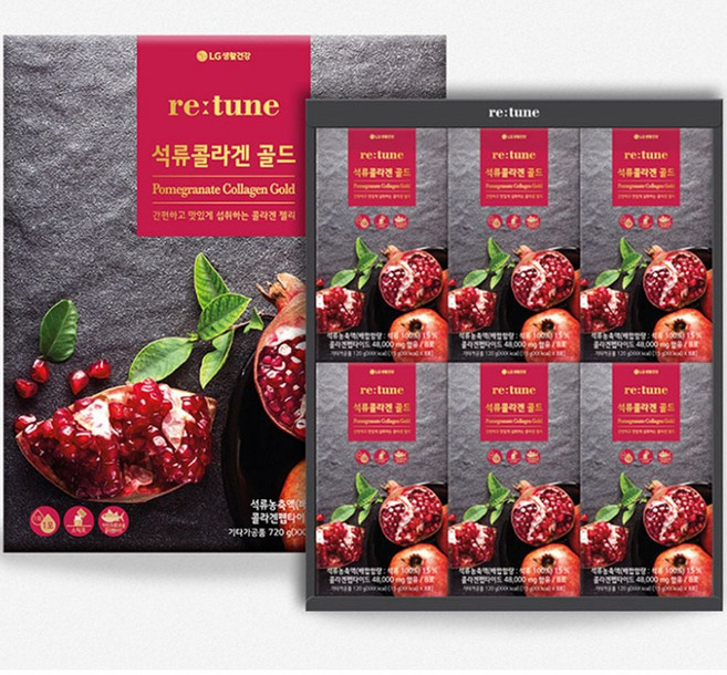 명절선물세트 리튠 석류콜라겐젤리 NS 골드 건강 석류, 1개