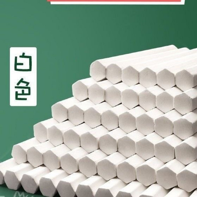 瘋狂彩色32色黑板專用粉筆 顔色鮮豔無毒無塵, 白色96支2盒/, 1個