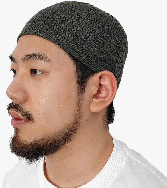 히가시 남자 얇은 비니 와치캡 숏비니 항암모자