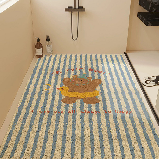 혜신 욕실미끄 럼방지 코일매트 세탁실 매트, 1개, A