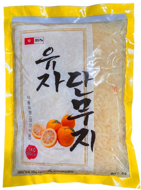 원 유자단무지채 1KG, 1개