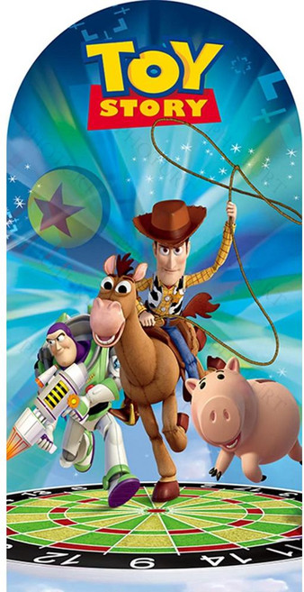 토이 배경 생일 파티 배경막 카우보이 우디 버즈 라이트이어 폴리에스터 배너 사진 촬영 소품, 1개, 5. 06 / F. Custom Size