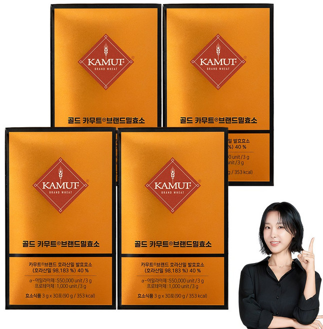 4위 - 그레인온 골드 카무트 브랜드밀 효소, 90g, 4개