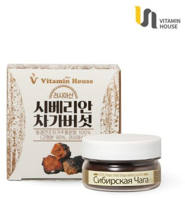 비타민하우스 동결건조 시베리안 차가버섯, 25g