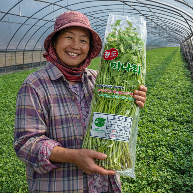 특품 당일수확 제철특가 손질 청도미나리, 1개, 500g