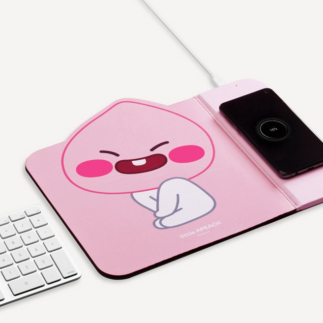 카카오프렌즈 무선 충전 마우스패드 단패드, 어피치, 1개