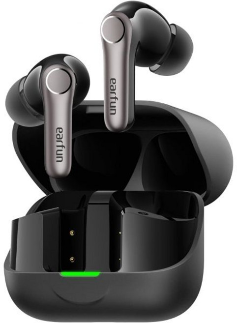 EarFun Air Pro 4 어댑티브 노이즈 캔슬링 무선 퀄컴 aptX 무손실 듀얼 드라이버 번역 스냅드래곤 사운드 6 마이크스 AI 클리어 콜 고해상도 LDAC, Black