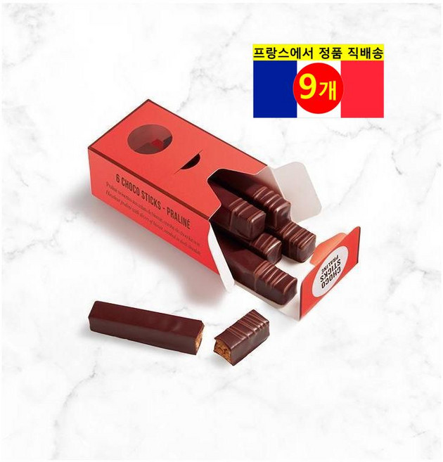 la maison du chocolat 라메종 프랑스 명품 아몬드 헤이즐넛 프랄린 다크 초코 스틱 6개입 55g 3개, 9개