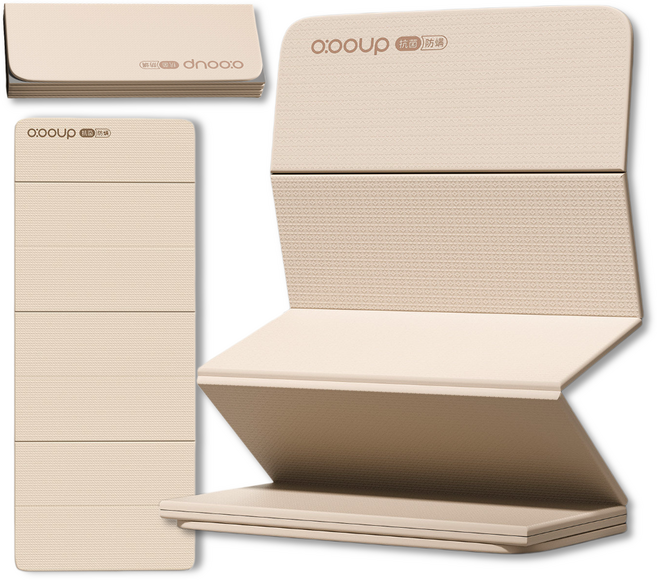 천연 항균 에센셜 오일 요가매트 POE 친환경 접이식 휴대용, 1개, 크림색