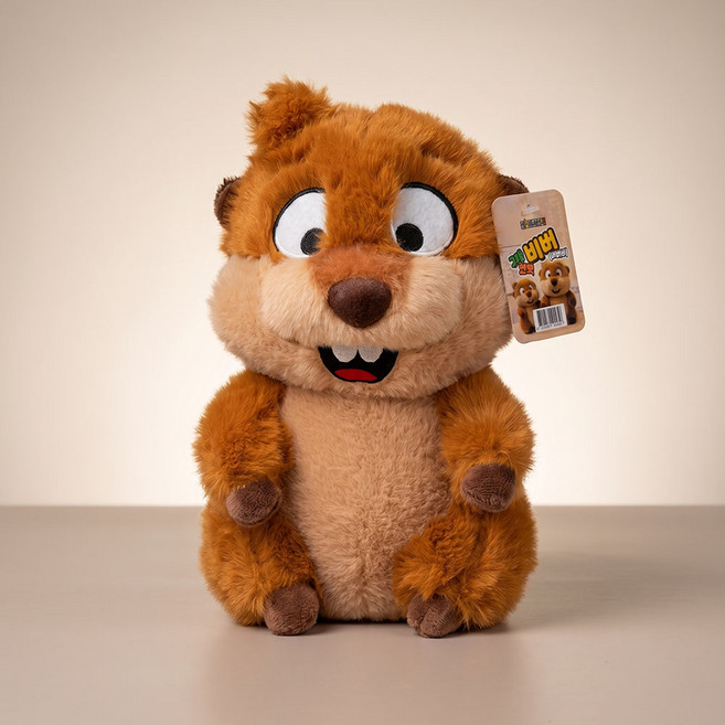 토이즈데이 갓 구운 빵처럼 폭신한 귀욤뽀짝 비버 봉제 인형 장난감 단체 선물, 1개, 브라운, 23cm